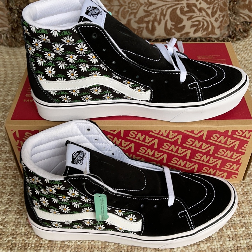 Vans Comfycush Sk8-Hi Scribble Flower Daisy/BlackM - Picture 3 of 16